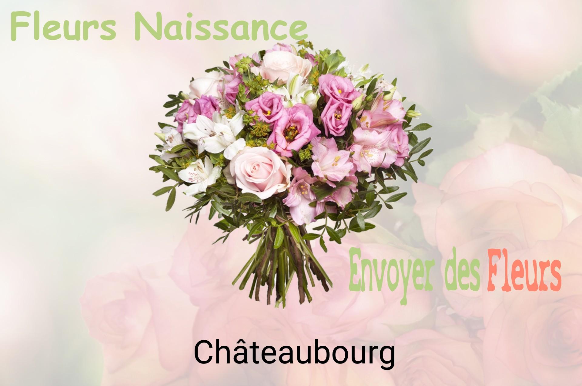 Bouquet de fleurs de naissance livré à Châteaubourg